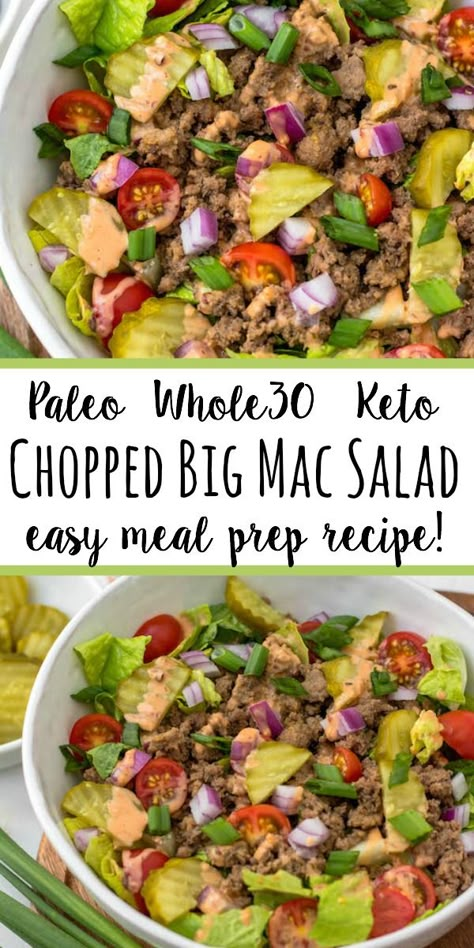 Salad Cobb, Salad Macaroni, Paleo Menu, Paleo Salad, Paleo Salad Recipes, Salad Kale, Big Mac Salad, Mac Salad, Paleo Salads