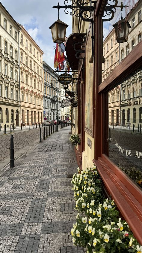 Prague streets Prague Night Aesthetic, Prague Streets, Prague Landscape, Prague Restaurants Old Town, Prague Old Town Square, Wenceslas Square Prague, Prague Czech, Prague