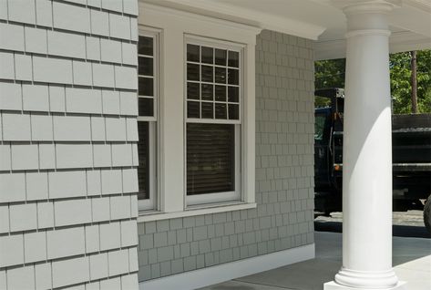 House Siding Ideas | James Hardie Hardie Shingle Siding, Exterior Window Molding, Hardie Board, James Hardie Siding, Siding Ideas, Hardie Siding, Canopy Architecture, Hardie Plank, James Hardie