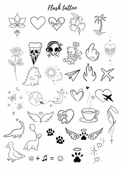 Simple Starter Tattoos, Tattoo Ideas Tumblr, Easy Tattoos To Draw, Cute Tattoo, Tattoo Templates, Simple Tattoo Designs, Flash Tattoo Designs, Small Tattoos Simple, Doodle Tattoo