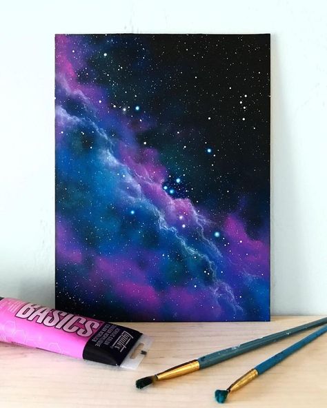 Space Painting Acrylic, Galaxy Art Painting, Galaxy Painting Acrylic, Paint Book, Clouds Painting, Circular Frame, Blink Book, Space Painting, Canvas Drawings