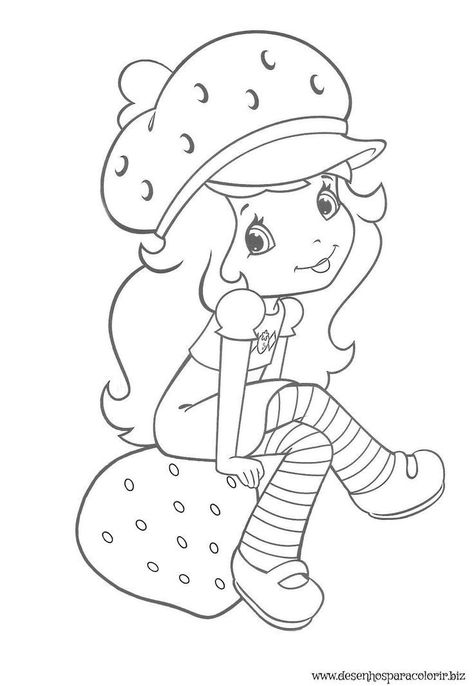 Strawberry Shortcake Coloring Pages, Dates Ideas, Hello Kitty Colouring Pages, Trippy Drawings, Colouring Sheets, Kitty Coloring, Hello Kitty Coloring, Detailed Coloring Pages, Kitty Drawing