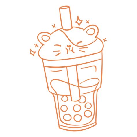 Kitty boba tea stroke PNG Design Boba Tea Tattoo, Boba Tattoo, Cat Simple, Tea Tattoo, Beach Illustration, Photoshop Tutorial Design, Simple Tshirt, Boba Tea, Art Idea