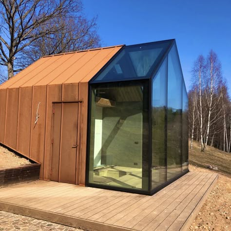 Garden Office Shed, Glass Cabin, Landscape Interior, Garden Cabins, Woodland House, Pod House, Prefab Cabins, Outdoor Buildings, Cabin House Plans