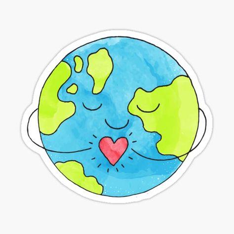 Earth Cartoon Wallpaper, Cartoon Earth, Cartoon World Globe, Earth Stickers, Cartoon Earth Planet, Planet Design, Everyday Art, Women’s History, Save The Planet