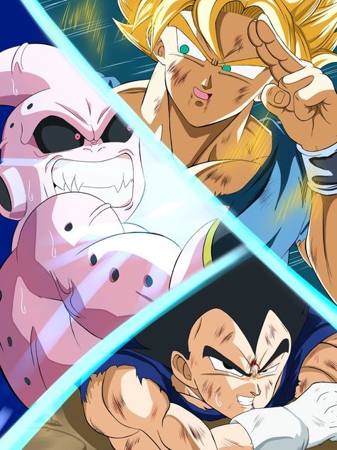 Goku Vs Kid Buu, Kid Buu, Saga Dragon Ball, Twitter Link, Goku Vs, Goku And Vegeta, Goku Vegeta, Dragon Ball Super, Super Heroes