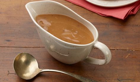 Make-Ahead Turkey Gravy by Food Network Kitchen Best Turkey Gravy Recipe, Turkey Gravey, Make Ahead Turkey, Chicken Tender Recipes Baked, Make Ahead Gravy, Make Ahead Turkey Gravy, Best Turkey Gravy, Turkey Gravy Recipe, Best Turkey