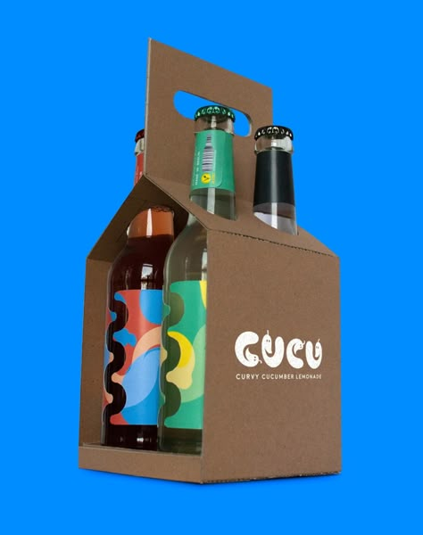 Cucu Lemonade on Packaging of the World - Creative Package Design Gallery Lemonade Bottle, X Branding, Cucumber Lemonade, Beverage Design, Drink Packaging Design, Carton Design, Drinks Packaging, Drinks Packaging Design, Bottle Design Packaging