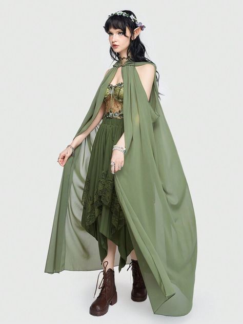 Bush Costume, Cosplay Elf, Elf Queen, Mantel Cape, Ren Faire Outfits, Elf Cosplay, German Outfit, Queen Style, Forest Elf