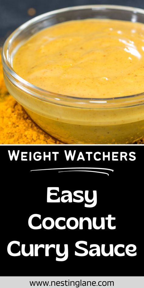 Transform your meals with this simple and flavorful WW Friendly Coconut Curry Sauce recipe! Made in just 15 minutes, this Indian-inspired sauce adds a touch of sweetness and spice to your favorite dishes. With ingredients like garlic, ginger, Thai red curry paste, coriander, cumin, coconut milk, brown sugar, fish sauce, and salt, this versatile sauce can be enjoyed with your choice of protein or vegetables. This recipe has 3 Green Plan and 3 WW Smart Points. Red Coconut Curry Sauce, Spicy Coconut Sauce, Curry Sauce For Fish, Thai Curry Sauce Recipe, Curry Sauce Recipe Easy, Coconut Curry Sauce Recipe, Curry Sauce Recipe Indian, Ww Vegetarian, Easy Curry Sauce