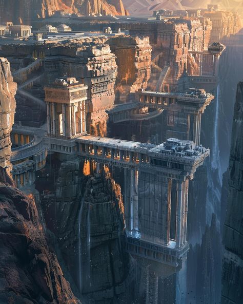 Empire Architecture, Inner Monster, Dragon City, Location Inspiration, Architecture Magazines, Fantasy City, Futuristic Art, Fantasy Places, Fantasy Setting