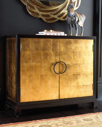 10 Art Deco Style Upcycle Projects to Jazz up your Home Gold Leaf Furniture, Leaf Furniture, Traditional Dressers, Gold Furniture, Modern Cabinet, Cabinet Ideas, Modern Cabinets, Deco Furniture, Art Deco Furniture