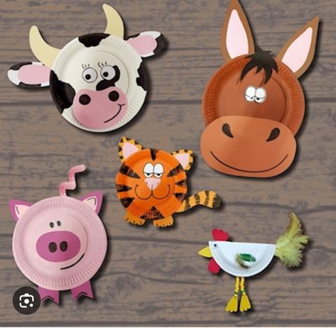 Paper Plate Farm Animals, Farm Animals Crafts For Kids, Farm Animals Crafts, Animals Crafts For Kids, Animals Crafts, Farm Animal Crafts, Pig Face, Animal Crafts For Kids, Kids Projects