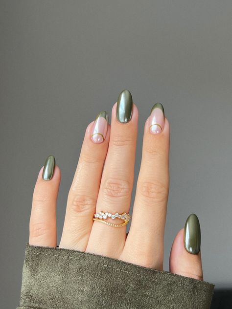 #greennails #glazeddonutnails #chromenails #shinynails #fallnails #nailideas #frenchnails nailtrends, autumn nails, spooky season, simple nail art, diy nails, tutorial , nail inspo #Nails #nailart #naildesigns #nailtrends #nailinspiration #nailinspo #nailideas #naturalnails #diymanicure #diynails #fallnails #fallmood #fall2023 #fallbeauty #aestheticnails #beautyhacks #nailvideos #jewelry #pearlescentnails #halfmoonnails Chrome Manicure, Chrome Nail Art, Milky Nails, Chrome Nails Designs, Green Nail Designs, Cute Nails For Fall, Green Nail, Nail Inspiration, Fall Nail Designs