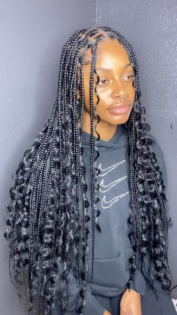 Skl Hairstyles, Braids Hairstyles For Black Women, Cute Box Braids, Big Box Braids Hairstyles, Black Ponytail Hairstyles, Braids Ideas, Goddess Braids Hairstyles, Box Braids Hairstyles For Black Women, Cute Box Braids Hairstyles