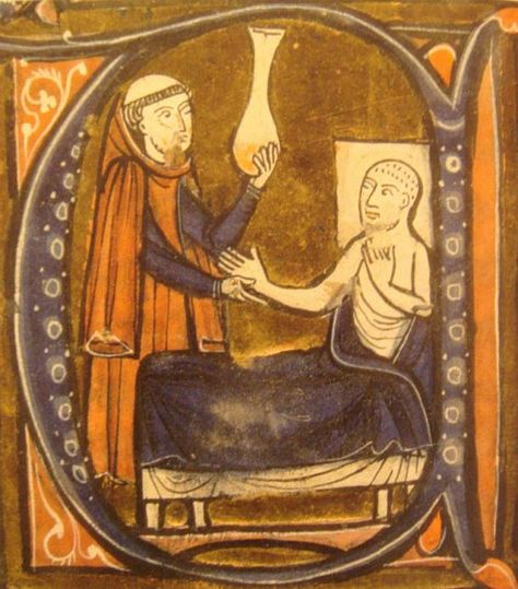 The idea of Farts in a Jar. Physicians told their patients to fart in a jar or capture the farts of others and keep them sealed in the jar. Then whenever a sickness like the black plague came through town they were supposed to open the jars and take deep breaths. Medieval Medicine, Ancient Medicine, Medical Images, Modern Hospital, History Of Medicine, Ancient Origins, Medieval Manuscript, Medical Practice, Medieval Times