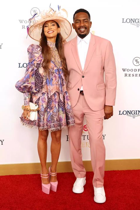 Celebrities at the 2023 Kentucky Derby: Photos Kentucky Derby Gala Outfit, Derby Outfits For Couples, Derby Outfits For Women 2024, Kentucky Derby Outfit For Women Black, Kentucky Derby Outfit 2024, Derby Couple Outfits, Men Derby Outfit, Derby Themed Party Outfits, Kentucky Derby Nails