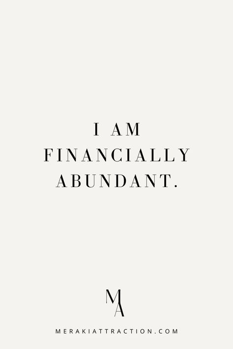 Financially Abundant, Prosperity And Abundance, Vision Board Images, Attraction Affirmations, Vision Board Photos, Powerful Affirmations, Feeling Inadequate, Vision Board Affirmations, Manifest Abundance