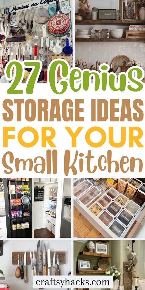 Need clever storage for kitchens? From vertical shelving ideas to under-cabinet organization and kitchen countertop storage, these small kitchen ideas will help you. Perfect for small space living, they’re essential for organizing your kitchen efficiently. How To Organize Under Kitchen Sink, Organize Under Kitchen Sink, Small Apartment Kitchen Storage Ideas, Apartment Kitchen Storage Ideas, Apartment Hacks Organizing, Small Apartment Hacks, Apartment Kitchen Organization, Small Kitchen Hacks, Under Kitchen Sink