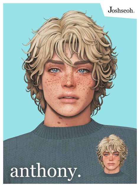 Anthony Hair | Patreon Sims 4 Alpha Overlay, Sims 4 Cc For Elders, Sims 4 Clay Hair, Sims 4 Face Shadow, Sims 4 Cc Curly Hair Male Alpha, Sims 4 Shadow Cc, Boys Hair Sims 4 Cc, Sims 4 Lab Coat Cc, Sims 4 Elder Hair