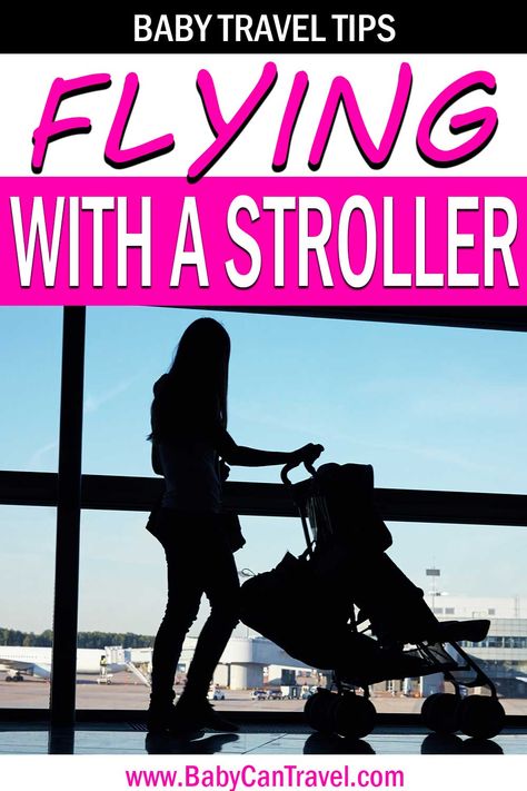 Planning to fly with a baby or toddler. Here's everything you need to know about flying with a stroller, from taking strollers on airplanes to gate checking a stroller. Travel Stroller Airplane, Baby Airplane Travel, Nuna Stroller, Bob Stroller, Vista Stroller, Flying With A Toddler, Airplane Activities, Best Double Stroller, Kids Strollers