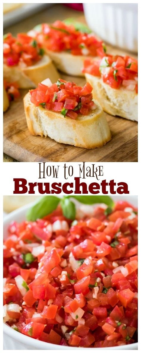 Best Bruschetta Recipe, Best Bruschetta, Bruschetta Bread, How To Make Bruschetta, Caprese Bruschetta, Bruschetta Recipe, Snacks Für Party, Balsamic Vinaigrette, Fresh Tomatoes