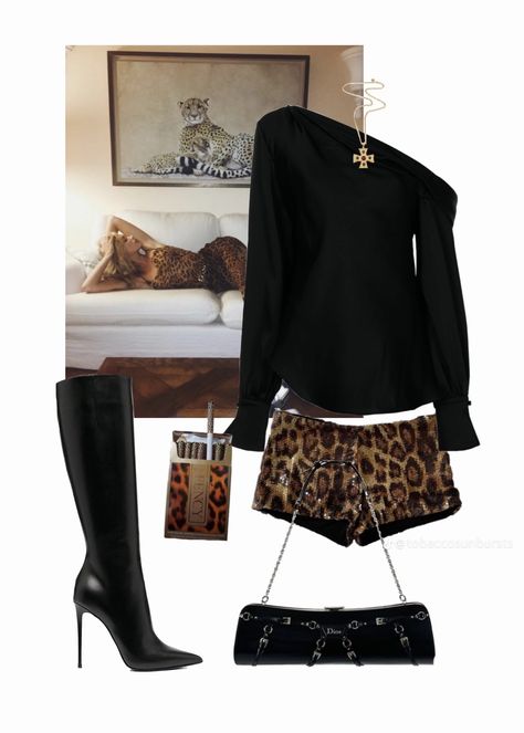 Diorama Couch, Winter Purse, Cheetah Print Outfits, Street Aesthetic, Fest Outfits, Country Lifestyle, Stockholm Fashion, Night Out Outfit, Mode Inspo