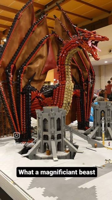 Figli dell'Occidente Cortese on Instagram: "Amazing The Hobbit's Smaug and mines built with Lego Credits: @thorgrihm #smaug #lotrlego #thehobbitlego #lotrcrafts #lordoftheringscrafts #lotr #lotrart #lotrpainting #lordoftherings #lordoftheringspainting #lordoftheringsfan #lordoftheringsart #tolkien #tolkienart #tolkienpainting #signoredeglianelli #elsenordelosanillos #tolkienfandom #tolkienfan" Lego Hobbit, Lego Dragon, Lego Medieval, Interesting Facts About World, Tolkien Art, Lotr Art, December 21, Lego Moc, Phase 2