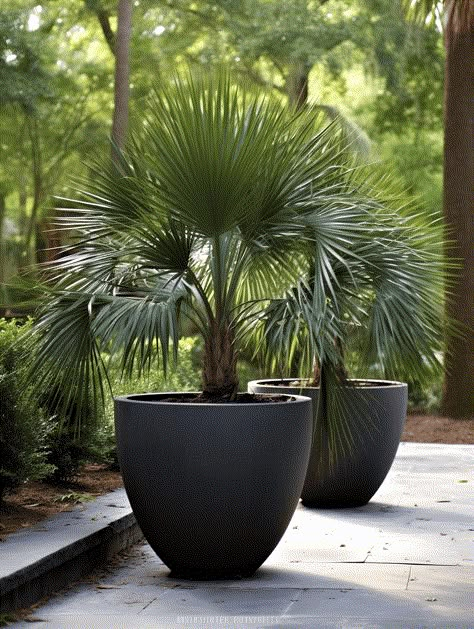 16 Container Garden Ideas for Zone 9 Pots Landscape Ideas, Indoor Planters Ideas, Multiple Plants In One Pot Ideas, Potted Trees Patio Full Sun, Large Potted Plants Outdoor Landscaping, Palm Plants Outdoor, Tropical Planter Ideas, Back Deck Decor Ideas, Pot Plants Outdoor Patio