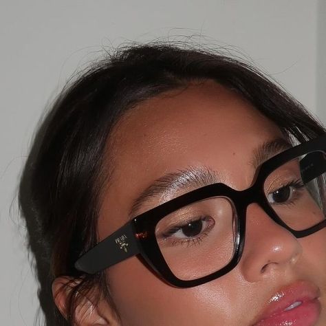 Gabbie Sul on Instagram: "I recently went for an eye exam and chose a Prada pair available exclusively @lenscrafters. The process was so easy. I was able to narrow it down to three pairs but this one was my favorite!! The style is from the Prada Fall/Winter ‘23 collection and I chose the Havana Caramel Shade with Rx lenses 🖤

Head to my stories to see the rest I tried for this season! 
👓 PRA03V ⚪️ Blue - Violet Light Filtering Lenses
#40YearsofGreatVision #PradaEyewear" Prada Glasses Aesthetic, Prada Reading Glasses, Prada Prescription Eyeglasses, Eyebuy Direct Glasses, Rectangle Eyeglasses For Women, Chic Eyeglasses For Women, Thick Square Glasses, Glasses For Round Faces Woman Frames, Prescription Glasses For Women Trendy