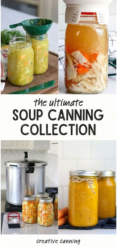 Ever wondered how to can split pea soup or chicken soup? Our collection of meat canning recipes for how to can soup dives into the intricacies of preserving these comforting dishes. From preparation to sealing, we cover every step ensuring your soups maintain their homely taste long after they're made. Canning Zuppa Toscana Soup, Chicken Soup Canning Recipe, Canning Bean Soup Recipes, Pressure Canning Soup Recipes, Healthy Canning Recipes, Meals In A Jar Canning Recipes, Canning Meals In A Jar Recipes, Canning Vegetable Broth, Canning Meat In A Jar