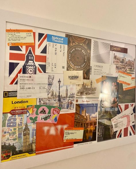 sentimental wall decor canvas pin board Wall Of Postcards, Post Card Collection Display, Travel Collage Frame, Postcards Display Ideas, Ways To Display Postcards, Memory Display Ideas, Travel Collage Wall, Travel Postcard Display, Postcards On Wall