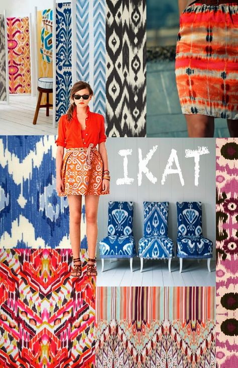 Style Council : Ikat The Style Council, Realistic Fashion, Furnishing Fabric, Style Council, Tenun Ikat, Fashion Trend Forecast, Fashion Design Inspiration, Color Trends Fashion, Fashion Forecasting