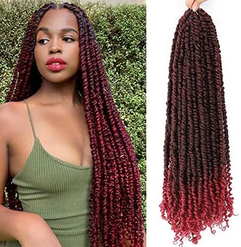 Passion Twist Crochet, Elegance Hair, Passion Twist Hair, Curly Braids, Passion Twists, Curly Crochet Hair Styles, Easy Hairstyles Quick, Single Braids, Faux Locs Hairstyles