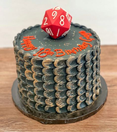 Dungeons And Dragons Grooms Cake, Dnd Dice Cake, Mimic Cake Dnd, D&d Cupcakes, Dungeons And Dragons Cakes, Dnd Cake Dungeons And Dragons, Dungeons And Dragons Cake Birthday, Dungeon And Dragons Cake Ideas, Nerd Birthday Party