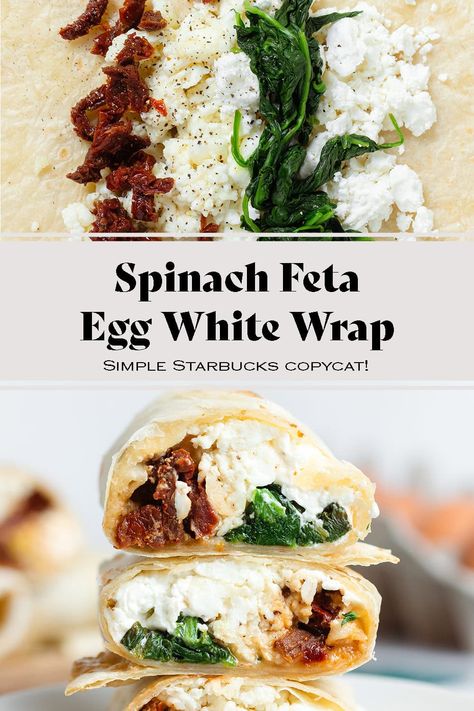 Spinach Feta Egg White Wrap Spinach Feta Egg White Wrap, Spinach Feta Egg, Recovery Meals, Egg White Wraps, Pesto Tortellini Salad, Egg White Breakfast, Egg Whites Wrap, Savory Breakfast Recipes, Spinach Wraps