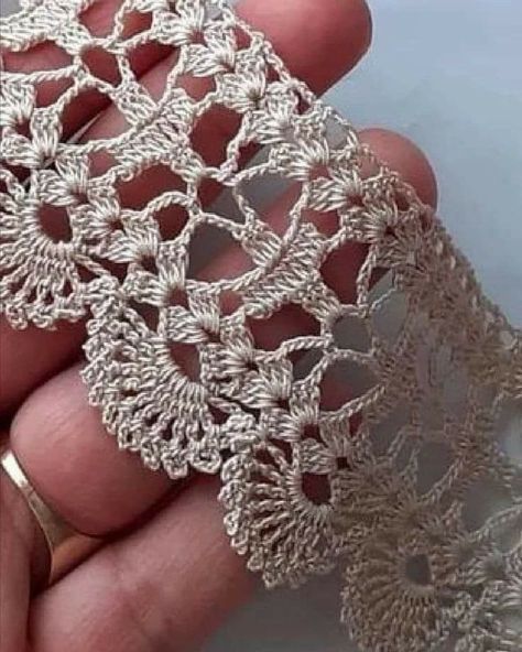 Háčkované Lemy, Crochet Border Patterns, شال كروشيه, Crochet Edgings, Crochet Knit Stitches, Crochet Edging Patterns, Crochet Earrings Pattern, Crochet Lace Edging, Crochet Lace Pattern