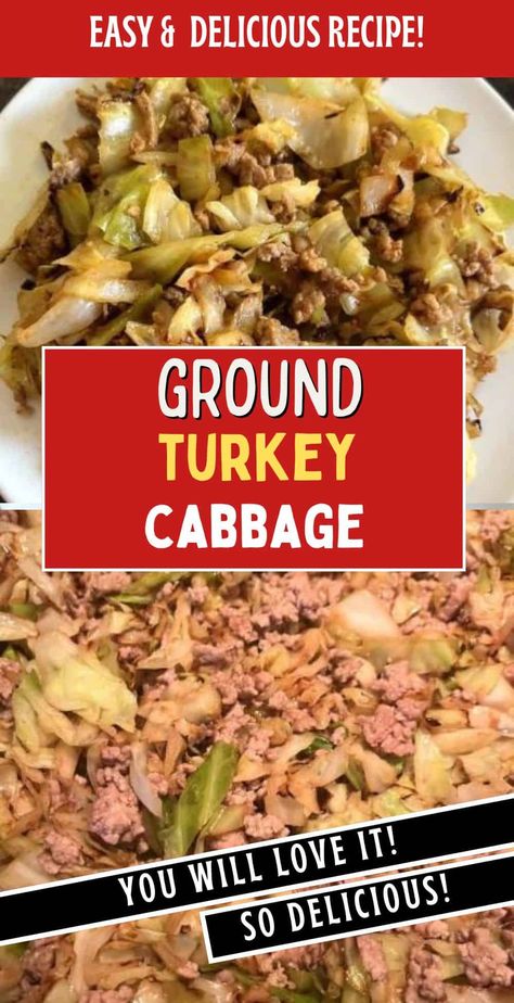 Whip up a quick and healthy Ground Turkey and Cabbage stir-fry recipe in minutes! Perfect for busy weeknights, this low-carb dish is packed with flavor and nutrition. Ground Turkey With Cabbage, Cabbage And Turkey Sausage, Cabbage With Ground Turkey, Ground Turkey Casserole Recipes Low Carb, Low Salt Ground Turkey Recipes, Keto Ground Turkey Recipes Easy, No Carb Ground Turkey Recipes, Low Carb Meals With Ground Turkey, Meal Prep Ideas Ground Turkey