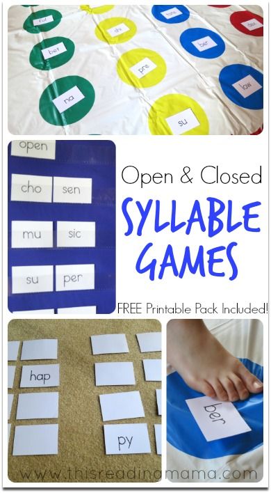 Wilson Reading Program, Syllable Games, Teaching Syllables, Wilson Reading System, Syllables Activities, Closed Syllables, Wilson Reading, Syllable Types, Multisyllabic Words