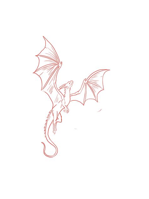 Dragon Tattoo Drawing Design, Line Work Dragon Tattoo, Dragons Outline, Fine Line Tattoo Dragon, Dragon Flying Tattoo, Small Tattoos Dragon, Dragon Sketch Tattoo, Fineline Dragon Tattoo, Line Art Dragon