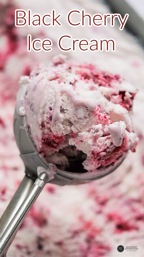 Black Cherry Ice Cream Recipe, Waxmelts Ideas, Black Cherry Recipes, Black Cherry Ice Cream, Cherry Ice Cream Recipe, Kitchen Aid Ice Cream Recipes, Summer Backyard Party, Kitchen Aid Ice Cream, Dessert Inspiration