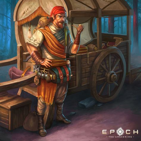 Dnd Traveling Merchant, Traveling Merchant, Conifer Forest, The Awakening, Dungeons And Dragons Characters, Fantasy Setting, Rpg Characters, Trading Card Game, Fantasy Rpg