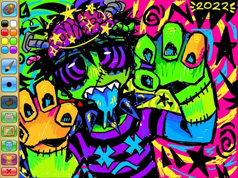 Animal Jam Art, Breaking My Silence, Scene Emo Art, Scene Kid Art, Scenecore Art, Eyestrain Art, My Silence, 2000s Scene, Scene Drawing