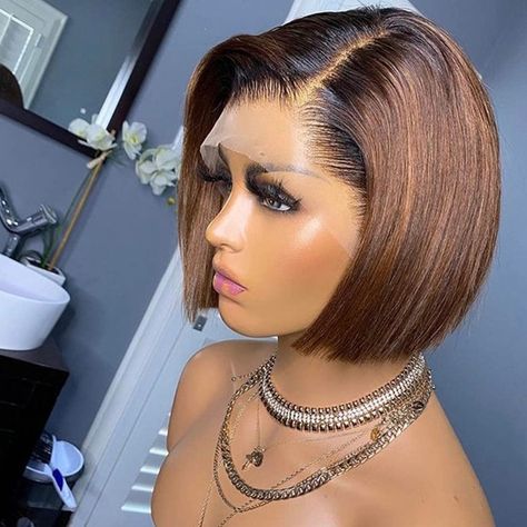 Transparent ombre brown straight bob wig lace frontal human hair wig 10 inch 10 Inch Frontal Bob Wig Styles, Brown Bob Wig For Black Women, Ombre Bob Black Women, 8 Inch Bob Wigs, Bob Wig Hairstyles, Closure Bob Wig, Brown Bob Wig, Frontal Bob Wig, Blonde Hair Tan Skin