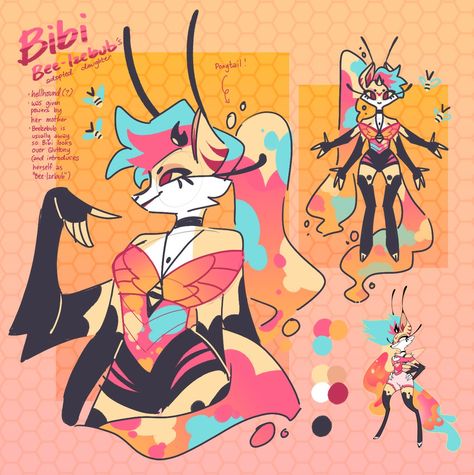 Beelzebub redesign/au (Bibi) by BettaEra-Grav on DeviantArt Queen Bees Art, Helluva Boss Oc, Hell Of A Boss, Boss Wallpaper, Monster Hotel, Warrior Cats Art, Helluva Boss And Hazbin Hotel, Bee Art, Funny Doodles