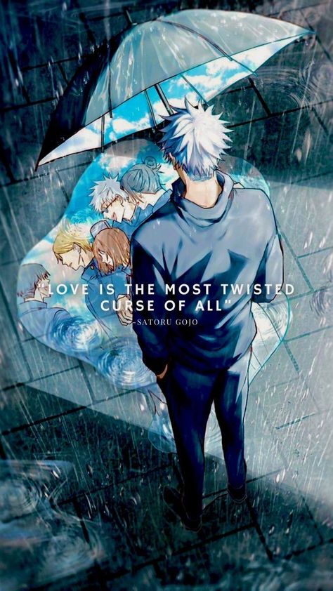 Its is the wallpaper of anime character named gojo satoru from jujutsu kaisen who is stating a quote about love. Gojo Satoru Anime, Anime Quotes Inspirational, Anime Backgrounds, Jujitsu Kaisen, Cool Anime Pictures, Anime Pictures, Gojo Satoru, Anime Quotes, Anime Wallpapers