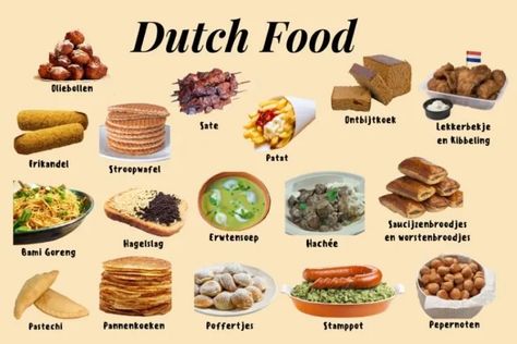 Dutch Grammar, Traditional Dutch Recipes, Typical Dutch Food, Dutch Breakfast, Netherlands Food, Dutch Cuisine, Dutch Pancakes, Amsterdam Trip, Foods Around The World