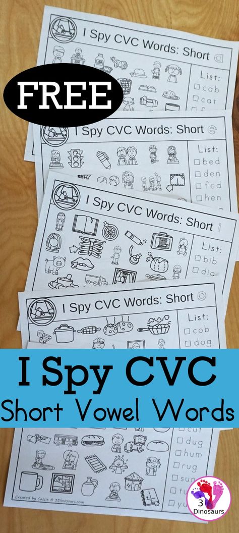 I Spy Cvc Words Worksheets, Short Vowel Flip Book, Cvc Words Special Education, Cvc Words For Kindergarten, Short Vowel Sounds Worksheets 1st Grades, Short I Vowel Activities, Read And Find Cvc Words, Short A Cvc Words Activities, Learning Vowels Kindergarten