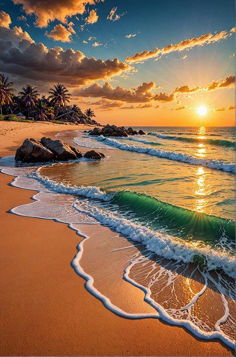 Beaches Around The World, Ocean Landscape Painting, Beautiful Beach Pictures, Beautiful Ocean Pictures, Mermaid Pictures, Ocean Pictures, Scenery Pictures, Ocean Landscape, Pretty Landscapes