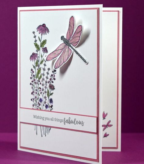 Dragon Fly Cards, Stampin Up Dragonfly, Dainty Delight, Blessed Easter, Dragonfly Cards, Dragonfly Garden, Everyday Cards, Flowers Cards, Dainty Flowers